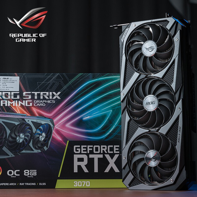 ROG 猛禽RTX 3070 O8G 华硕高端显卡吃鸡电竞游戏专业显卡器电竞特工ROG