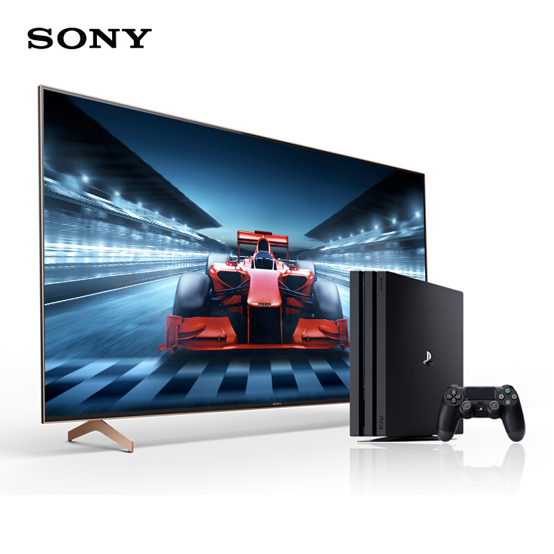 索尼（SONY）55英寸KD-55X9100H 4K超高清液晶智能电视+PS4 Pro 1TB