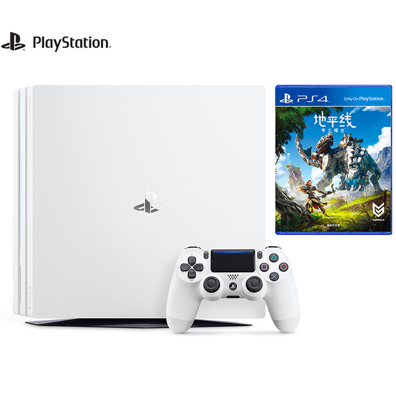 自营超级新品【套餐】索尼（SONY）PS4 Pro 1TB国行家用游戏机白色+