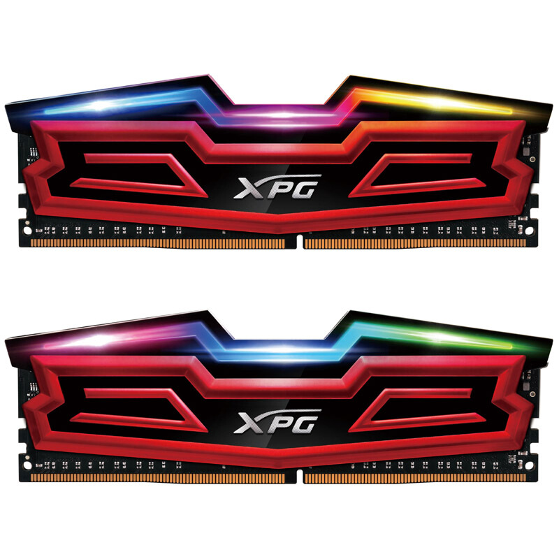 威刚(ADATA) XPG-龙耀系列DDR4 3000频16G(8Gx2)套装台式机内存(RGB灯条