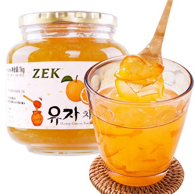 韓國進口 zek 蜂蜜柚子茶 原裝進口水果茶蜜煉果醬衝飲飲品 1000g